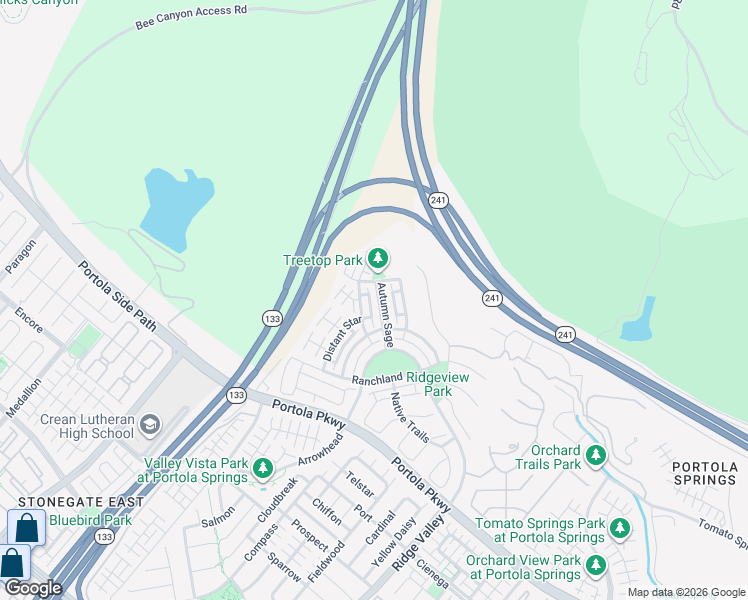 map of restaurants, bars, coffee shops, grocery stores, and more near 74 Autumn Sage in Irvine