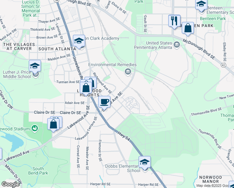 map of restaurants, bars, coffee shops, grocery stores, and more near 386 Sawtell Avenue Southeast in Atlanta
