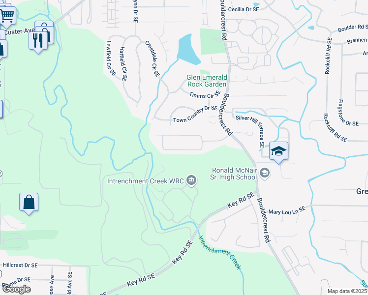 map of restaurants, bars, coffee shops, grocery stores, and more near 1437 Gates Circle Southeast in Atlanta