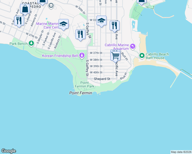 map of restaurants, bars, coffee shops, grocery stores, and more near 676 Shepard Street in Los Angeles