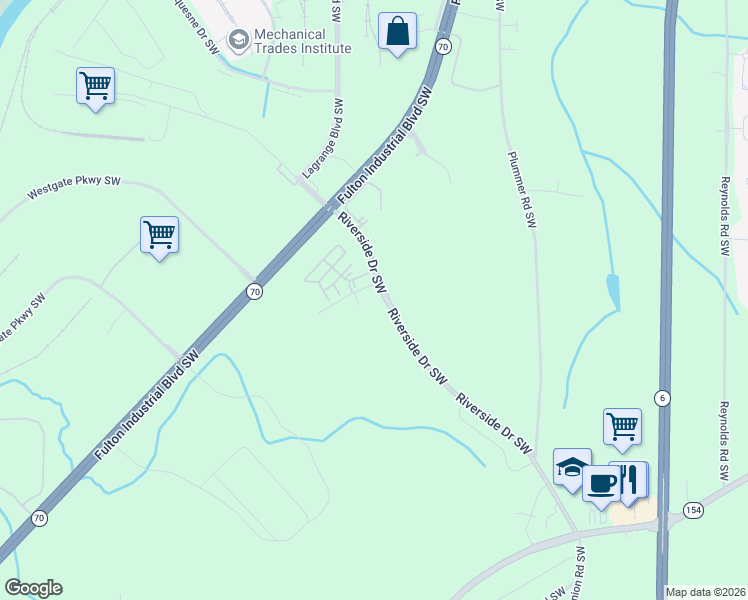 map of restaurants, bars, coffee shops, grocery stores, and more near 1910 Waycrest Drive in Atlanta
