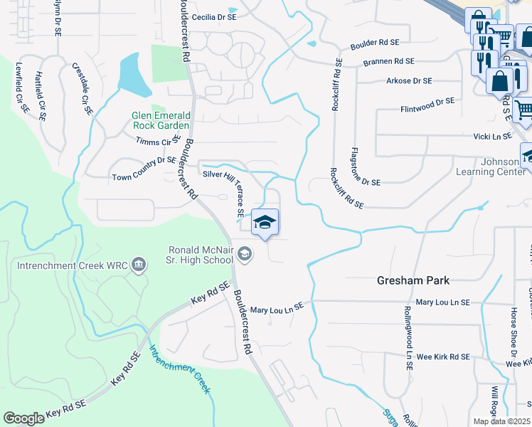 map of restaurants, bars, coffee shops, grocery stores, and more near 2686 Oak Leaf Place in Atlanta