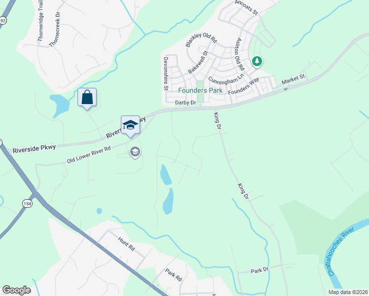 map of restaurants, bars, coffee shops, grocery stores, and more near 3552 Providence Place in Douglasville