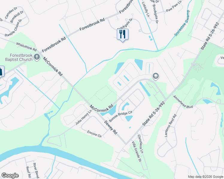 map of restaurants, bars, coffee shops, grocery stores, and more near 361 Barton Loop in Myrtle Beach