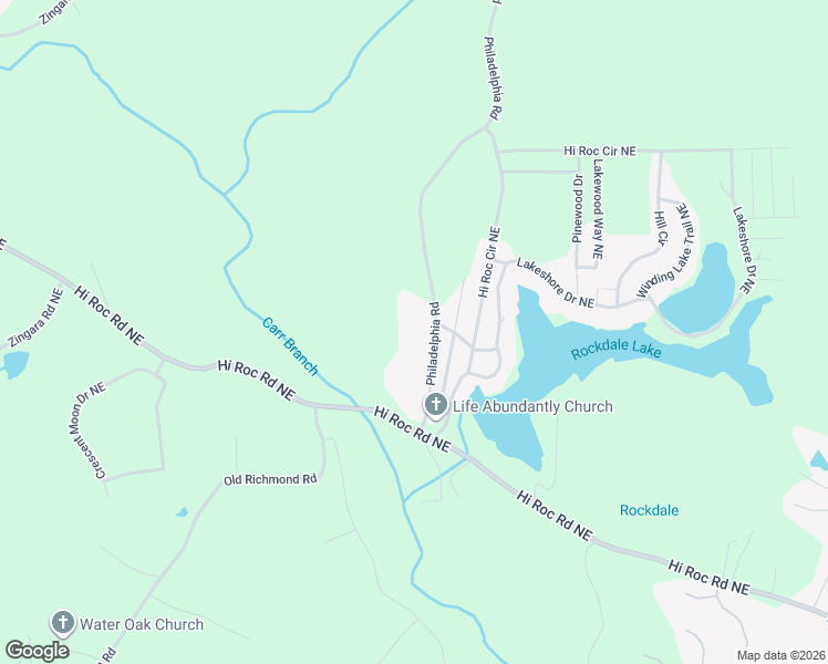 map of restaurants, bars, coffee shops, grocery stores, and more near 2380 Philadelphia Road in Conyers