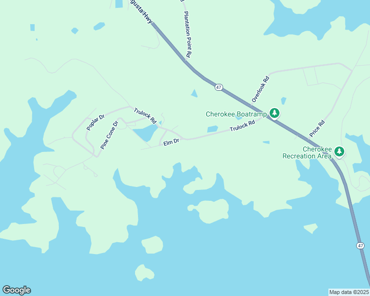 map of restaurants, bars, coffee shops, grocery stores, and more near 1200 Trulock Road in Lincolnton