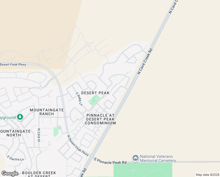 map of restaurants, bars, coffee shops, grocery stores, and more near 24333 North 27th Street in Phoenix