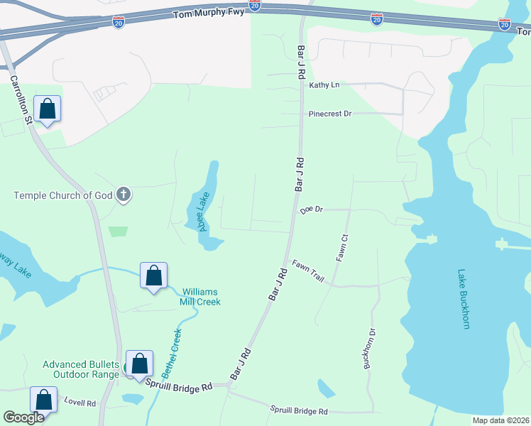 map of restaurants, bars, coffee shops, grocery stores, and more near 31 Lynwood Drive in Temple