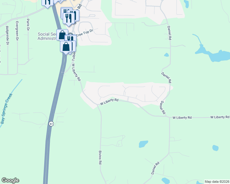 map of restaurants, bars, coffee shops, grocery stores, and more near 259 Augusta Woods Drive in Villa Rica