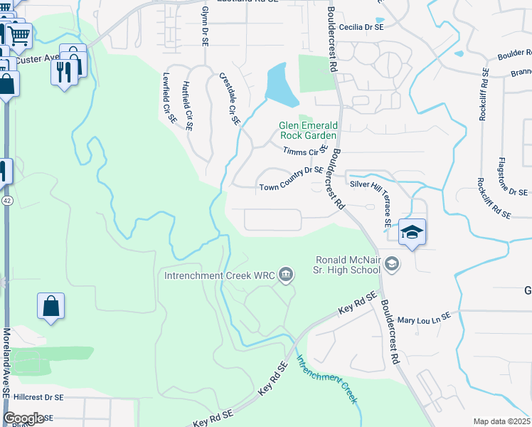 map of restaurants, bars, coffee shops, grocery stores, and more near 1249 Gates Circle Southeast in Atlanta