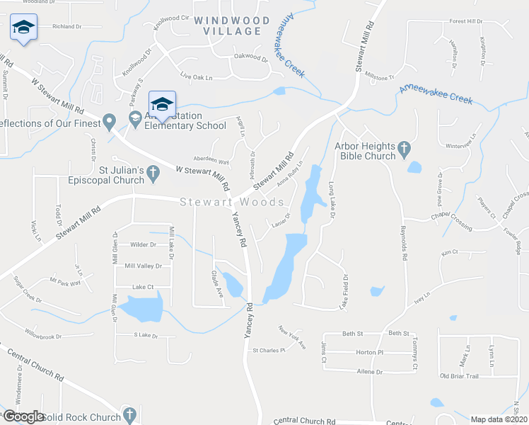 map of restaurants, bars, coffee shops, grocery stores, and more near 5198 Carter Way in Douglasville