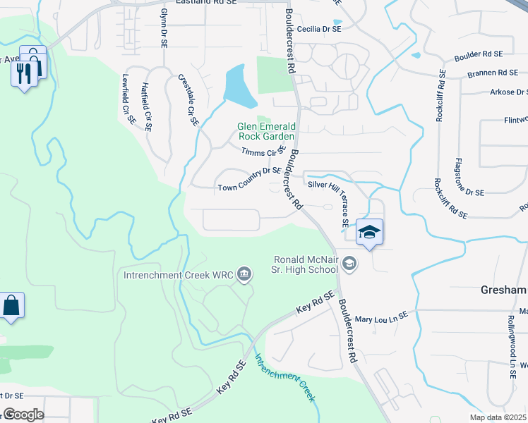 map of restaurants, bars, coffee shops, grocery stores, and more near 1348 Gates Circle Southeast in Atlanta
