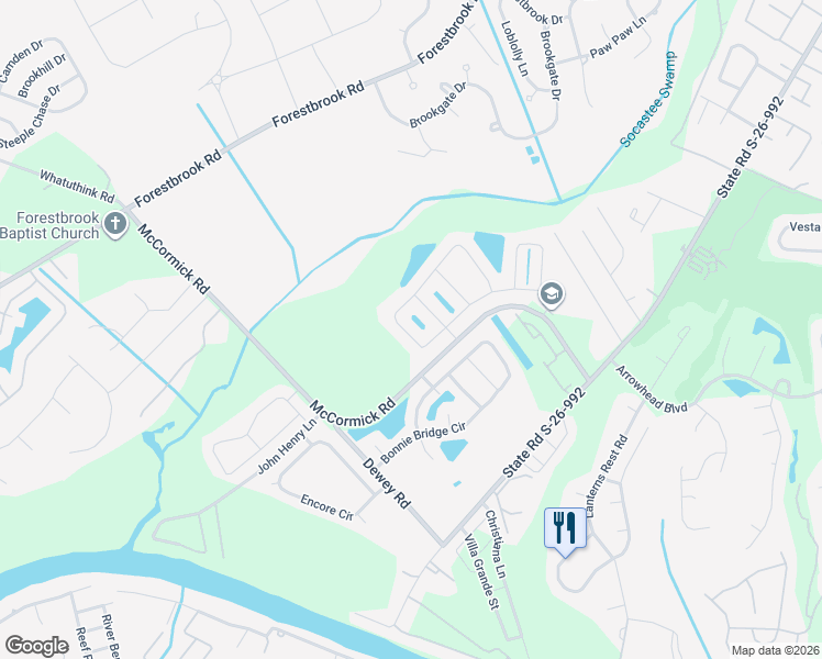 map of restaurants, bars, coffee shops, grocery stores, and more near 342 Barton Loop in Myrtle Beach