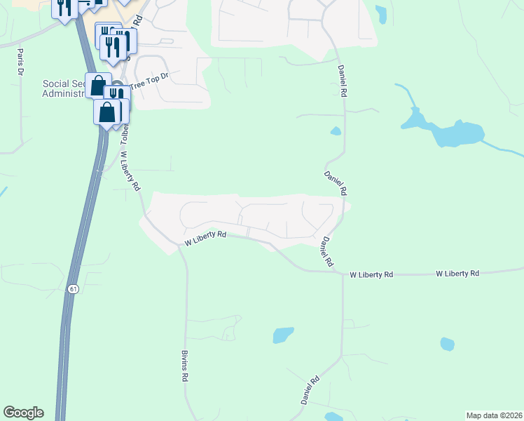 map of restaurants, bars, coffee shops, grocery stores, and more near 521 Firethorn Court in Villa Rica