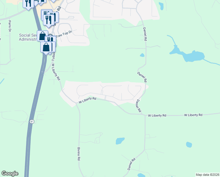 map of restaurants, bars, coffee shops, grocery stores, and more near 519 Firethorn Court in Villa Rica