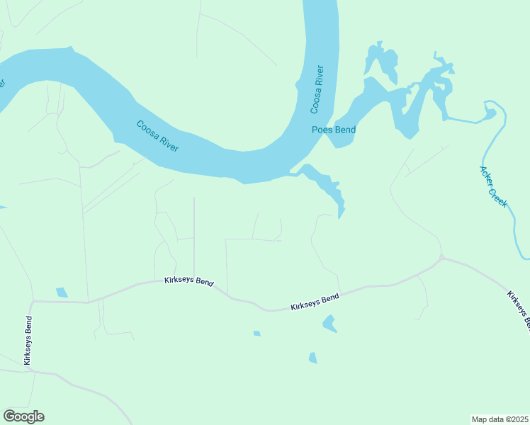 map of restaurants, bars, coffee shops, grocery stores, and more near 285 Riverbend Road in Ohatchee