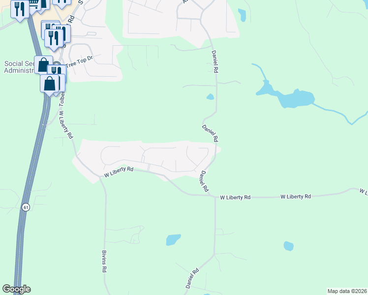 map of restaurants, bars, coffee shops, grocery stores, and more near 535 Firethorn Court in Villa Rica