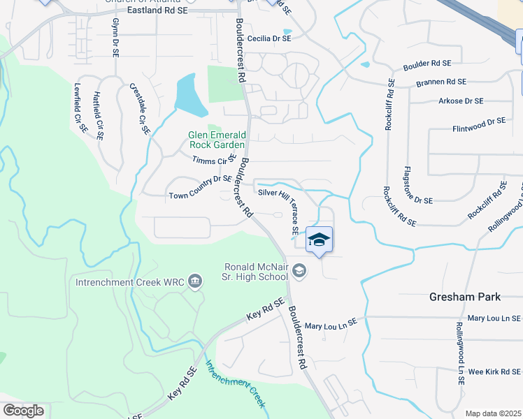 map of restaurants, bars, coffee shops, grocery stores, and more near 1396 Sugarmill Oaks Avenue in Atlanta