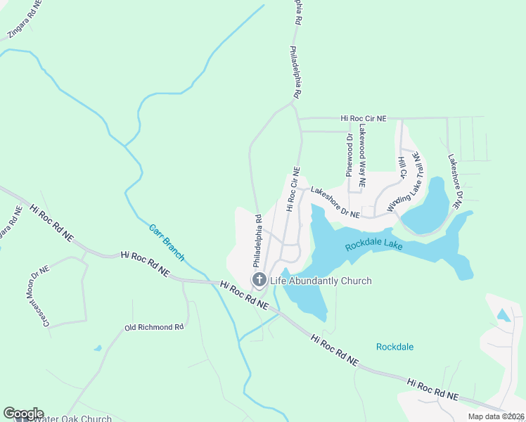 map of restaurants, bars, coffee shops, grocery stores, and more near 2380 Philadelphia Road in Conyers