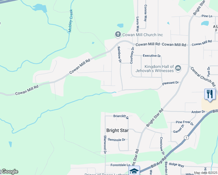 map of restaurants, bars, coffee shops, grocery stores, and more near 6662 Birchwood Court in Douglas County