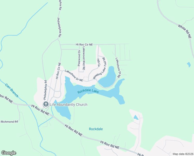 map of restaurants, bars, coffee shops, grocery stores, and more near 2556 Winding Lake Trail Northeast in Conyers