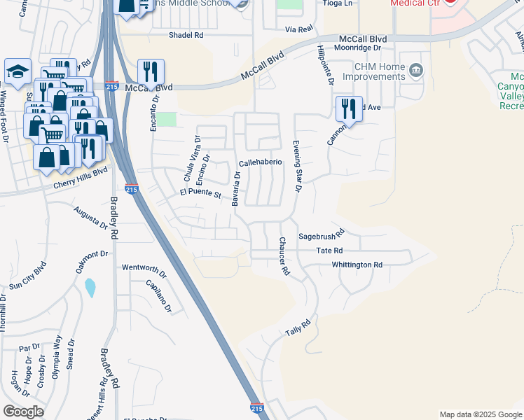 map of restaurants, bars, coffee shops, grocery stores, and more near 28333 Calle Lustrosos in Menifee
