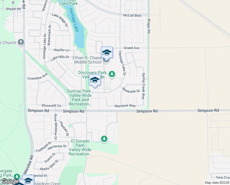 map of restaurants, bars, coffee shops, grocery stores, and more near 28330 Heritage Lake Drive in Menifee
