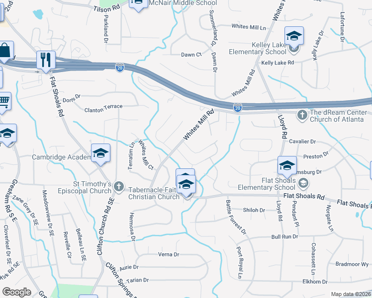 map of restaurants, bars, coffee shops, grocery stores, and more near in Panthersville