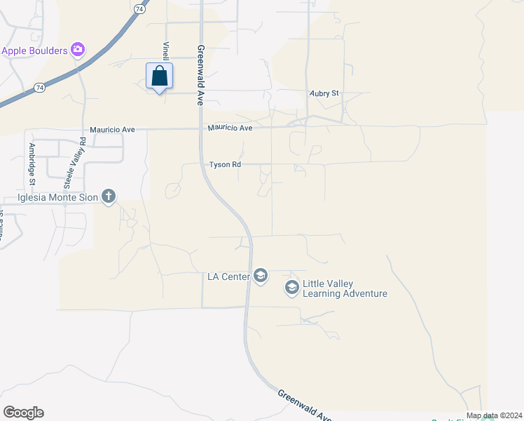 map of restaurants, bars, coffee shops, grocery stores, and more near 28265 Penney Place in Perris