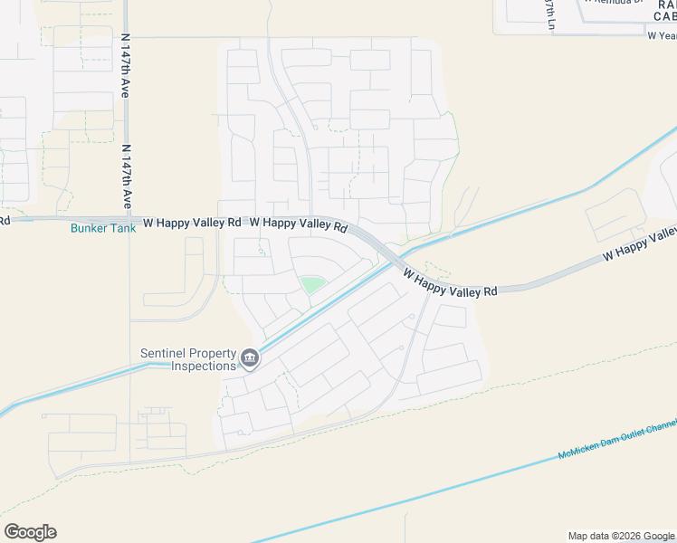 map of restaurants, bars, coffee shops, grocery stores, and more near 14251 West Faye Way in Surprise