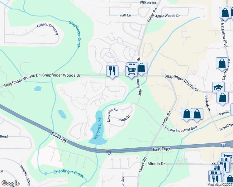 map of restaurants, bars, coffee shops, grocery stores, and more near 2692 Avanti Way in Decatur