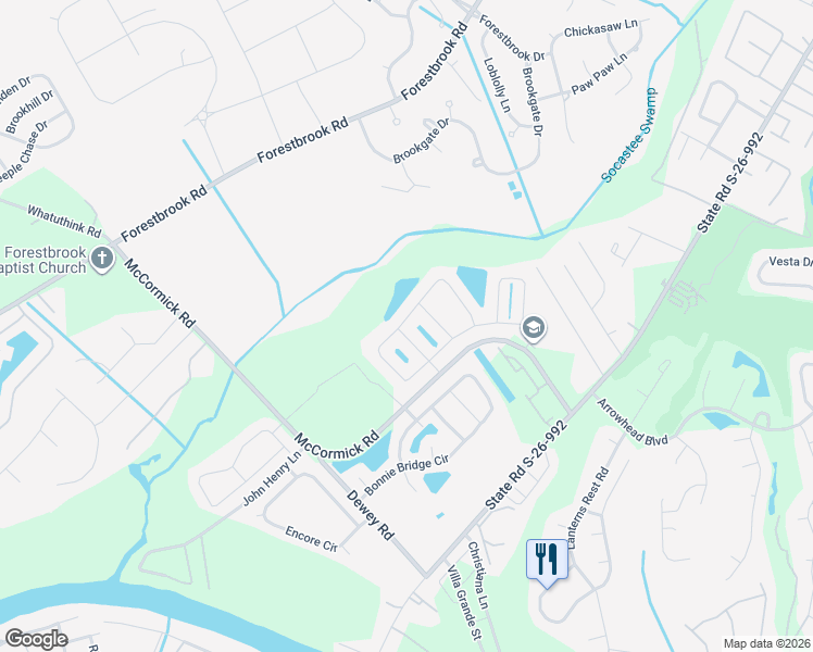 map of restaurants, bars, coffee shops, grocery stores, and more near 393 Barton Loop in Myrtle Beach