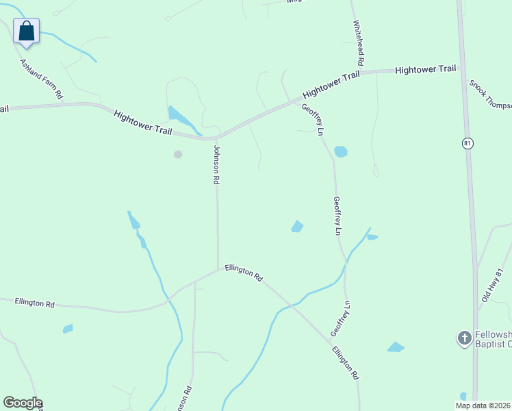 map of restaurants, bars, coffee shops, grocery stores, and more near 642 Johnson Road in Oxford