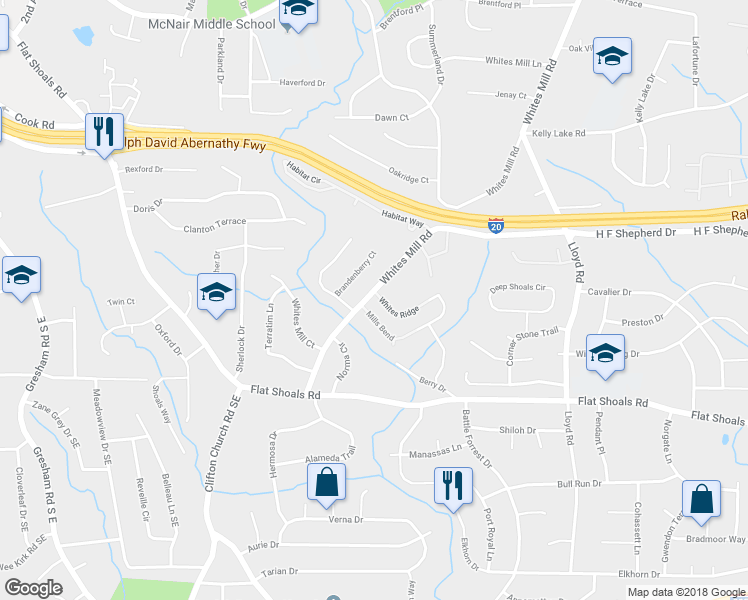 map of restaurants, bars, coffee shops, grocery stores, and more near in Panthersville