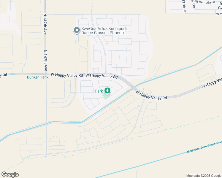map of restaurants, bars, coffee shops, grocery stores, and more near 14251 West Faye Way in Surprise