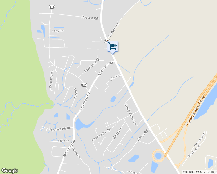 map of restaurants, bars, coffee shops, grocery stores, and more near 4275 Lilac Road in Myrtle Beach