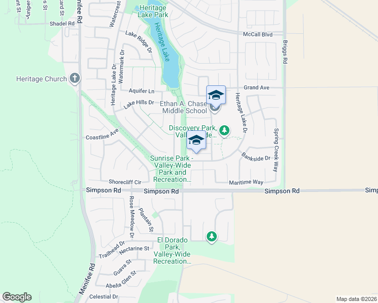 map of restaurants, bars, coffee shops, grocery stores, and more near 29570 2 Harbor Lane in Menifee