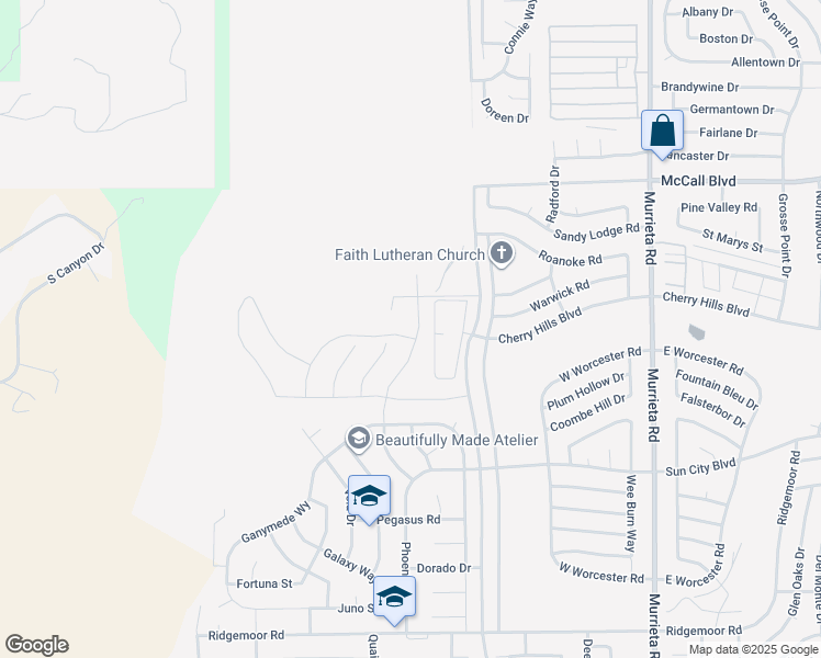 map of restaurants, bars, coffee shops, grocery stores, and more near 28299 Delphinus Drive in Menifee