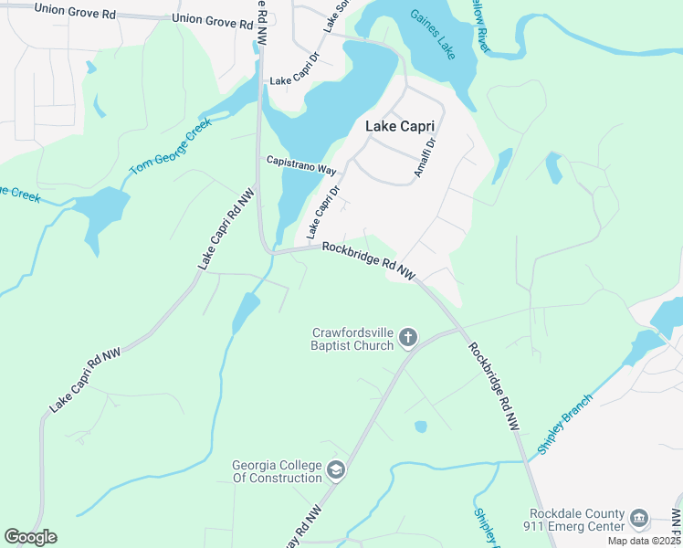 map of restaurants, bars, coffee shops, grocery stores, and more near 2476 Rockbridge Road Northwest in Conyers