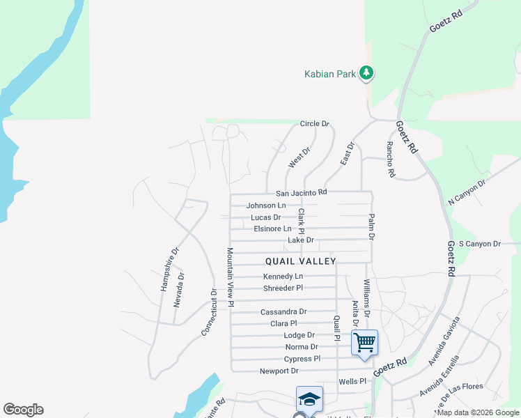 map of restaurants, bars, coffee shops, grocery stores, and more near 23605 Johnson Lane in Canyon Lake