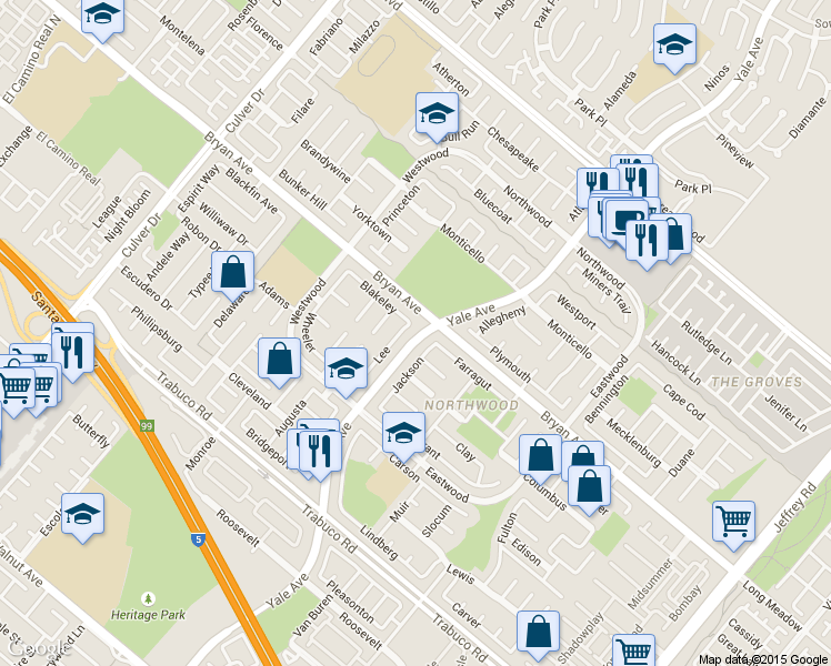 map of restaurants, bars, coffee shops, grocery stores, and more near 32 Lee in Irvine