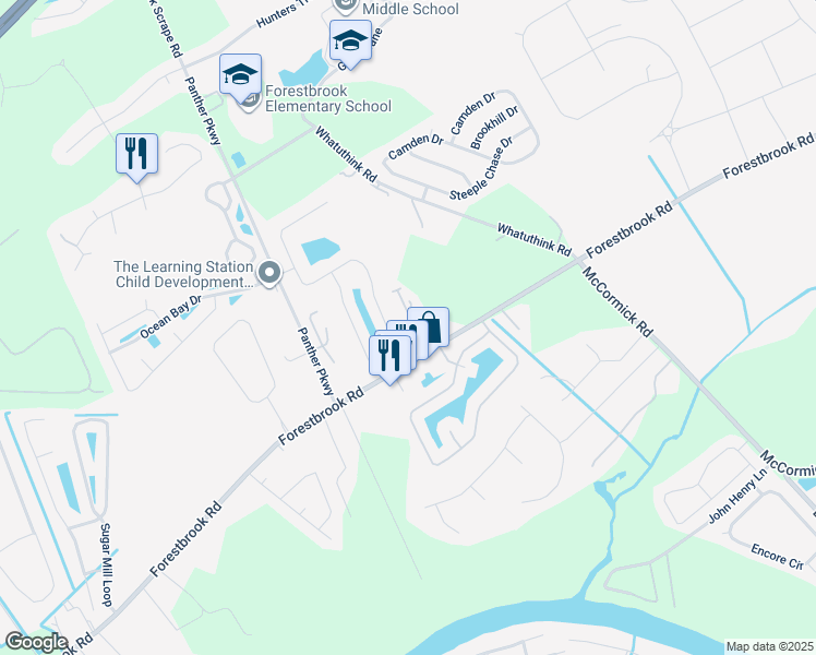 map of restaurants, bars, coffee shops, grocery stores, and more near 265 Marsh Tacky Loop in Myrtle Beach