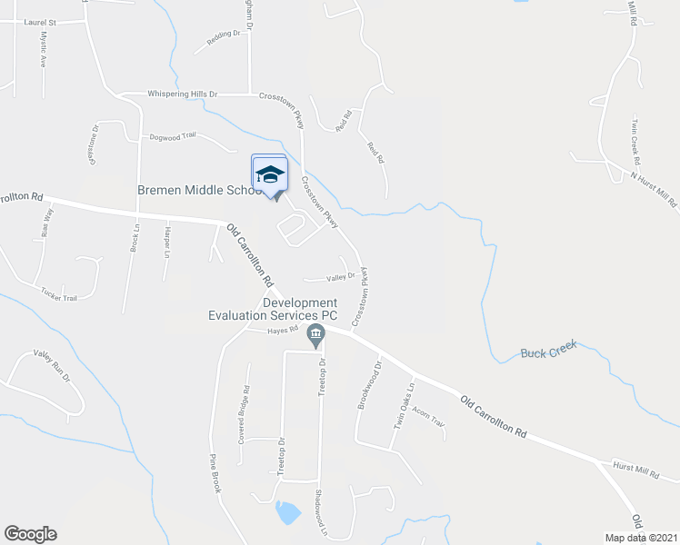 map of restaurants, bars, coffee shops, grocery stores, and more near 309 Springwater Way in Bremen