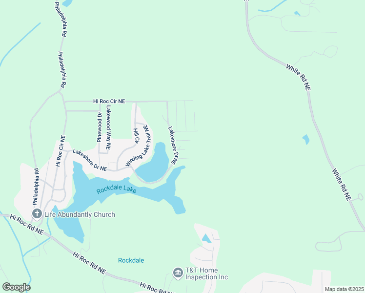map of restaurants, bars, coffee shops, grocery stores, and more near 2340 Leafway Trail Northeast in Conyers