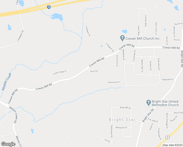 map of restaurants, bars, coffee shops, grocery stores, and more near 6788 Birch Road in Winston