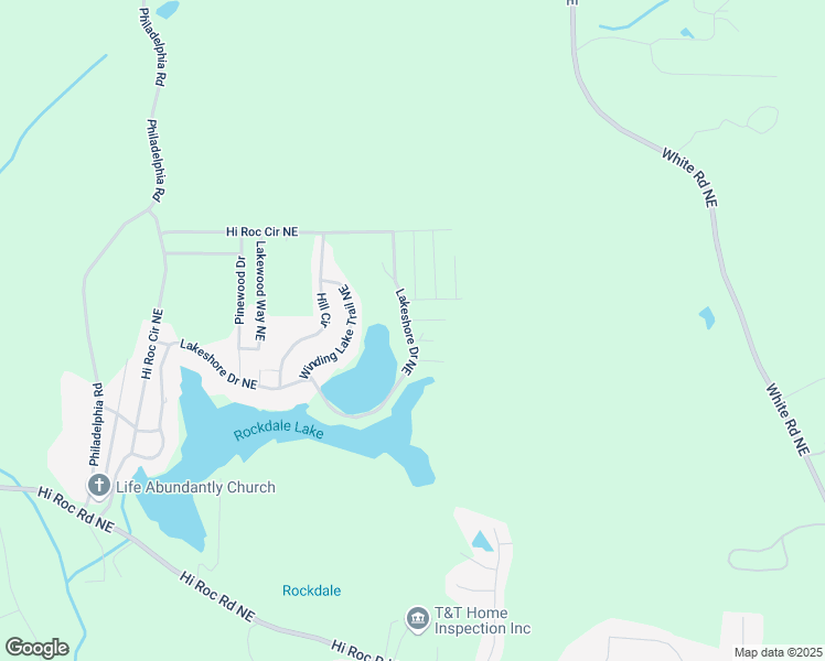 map of restaurants, bars, coffee shops, grocery stores, and more near 2646 Lakeshore Drive Northeast in Conyers