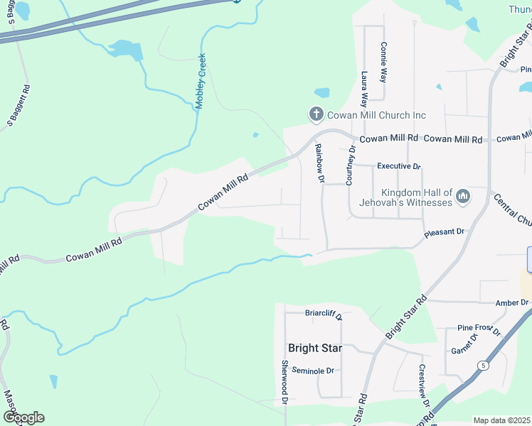 map of restaurants, bars, coffee shops, grocery stores, and more near 6715 Birch Road in Winston