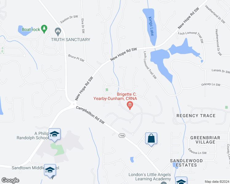 map of restaurants, bars, coffee shops, grocery stores, and more near 120 Colonnade Avenue Southwest in Atlanta