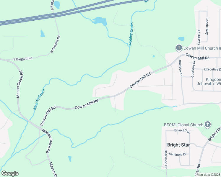 map of restaurants, bars, coffee shops, grocery stores, and more near 3520 Cowan Ridge Drive in Winston