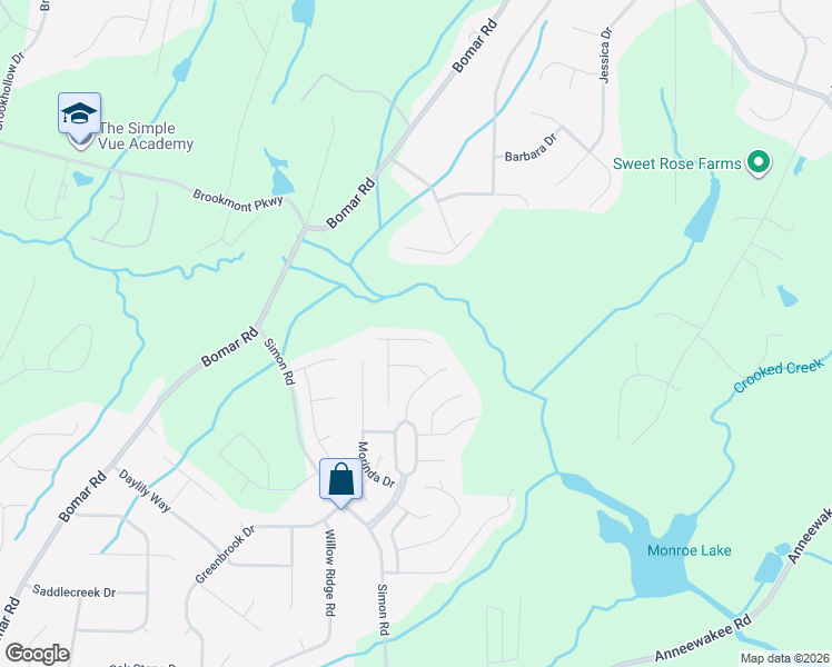 map of restaurants, bars, coffee shops, grocery stores, and more near 3684 Lear Court in Douglasville